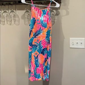 XS flowy Lilly Pulitzer pineapple colorful dress